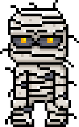 Pixel Art - Mumia - styl retro - 8 bit - grafika inspirowana grą Minecraft - magiczny kubek