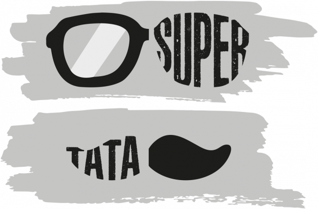 Urodzony w urodziny - Super Tata - idealny prezent dla taty na dzień ojca i urodziny - okulary - wąsy - szare tło - koszulka męska