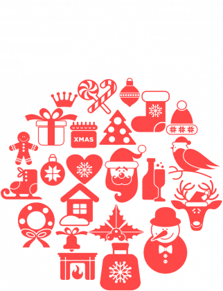 Świąteczna bąbka choinkowa - mikołaj - choinka - zima - śnieg - prezent - święta - Boże Narodzenie - czerwony - biały - damska koszulka