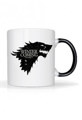 Biały Kubek z nadrukiem Gra o Tron Winter is Coming 300ml - GstreetZ