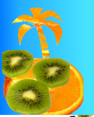 kubek Healthianna Orange Kivi Island Wyspa Pomarańcza Kiwi