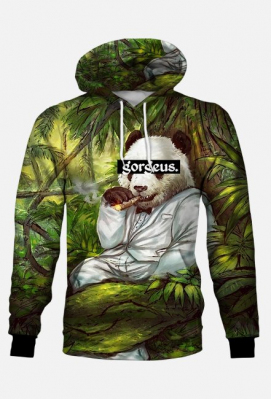 bluza panda zielona smoke it gorgeus - StreetHeart