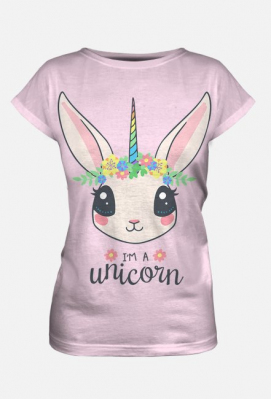 koszulka damska unicorn jednorozec pink - StreetHeart