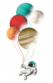 Astronauta z Balonami