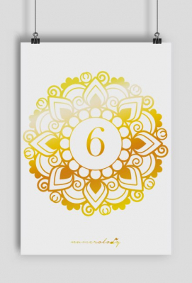 Plakat A2 - Wibracja 6 - Numerologia - Numerolody - sklep numerologiczny