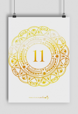 Plakat A2 - Wibracja 11 - Numerologia - Numerolody - sklep numerologiczny