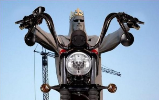 Jezus na motorze