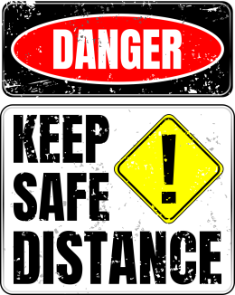 Danger (Keep Safe Distance) T-Shirt 1.1 B/M