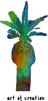 colorful palm tree