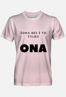 T-Shirt Męski - Żona beż Ż - ĆwiczSport