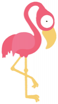 Flamingo trip - nadruk