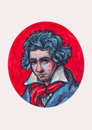 Ludwig van Beethoven - Print A2