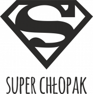Superman - Super Chłopak - koszulka z czarnym nadrukiem na Dzień Chłopaka