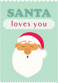 Santa loves you - świąteczna torba z nadrukiem