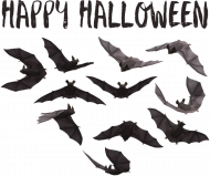 Maseczka kolorwa - nietoperze - maseczka na Halloween