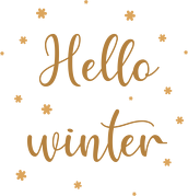 Hello Winter - witaj zimo -  kubek z złotym napisem