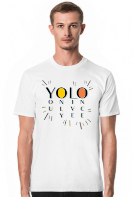 YOLO you only live once  koszulka z cytatem - męska koszulka - Spoko - odzież i gadżety z nadrukiem