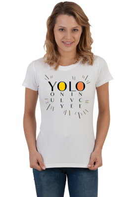 YOLO you only live once  koszulka z cytatem - damska koszulka - Spoko - odzież i gadżety z nadrukiem