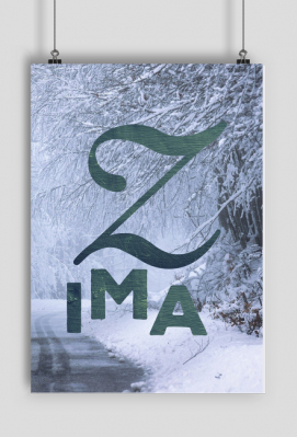 Zima - plakat zimowy - plakatowo