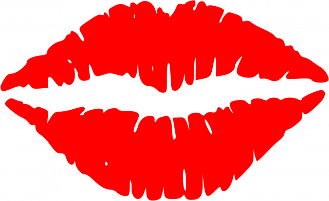 Maseczka kolorowa wielowarstwowa - czerwone usta
