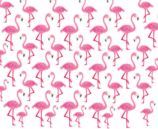 Maseczka lniana - maseczka z flamingami