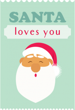 Santa loves you - świąteczna koszulka dziewczęca