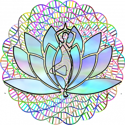Bluza Męska z Kapturem Kwiat Lotosu Medytacja DNA
