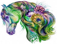 KOŃ - UZDROWICIEL - PEACOCK HEALER - CZAPKA Z DASZKIEM