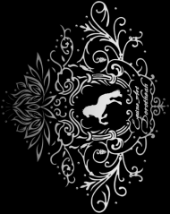 PODKŁADKA POD MYSZKE Z KONIEM Emblem with a Friesian Horse and a Lotus ©DH