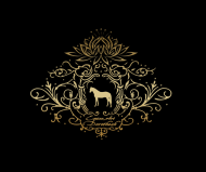 KOMIN J.MASECZKA Z KONIEM - Emblem with a Oldenburger Stallion Horse and a Lotus ©DH