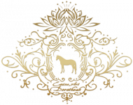PLECAK - Emblem with a Oldenburger Stallion Horse and a Lotus ©DH