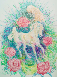 PŁÓTNO CANVAS OBRAZ Z KONIEM - HORSE SPIRITS - BLESSED LOVE - ©DH