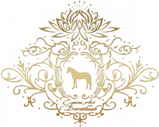 T-SHIRT DZIECIĘCY, KOLORY, Z KONIEM - Emblem with a Oldenburger Stallion Horse and a Lotus ©DH