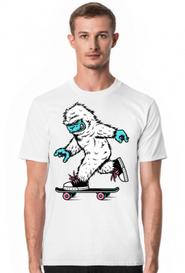 Skateboarding yeti - Geekowy