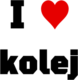 Koszulka damska "I love kolej"