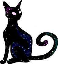 Czapka z daszkiem z kosmicznym kotem