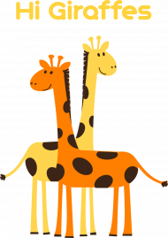 Body bawełniane z żyrafami Hi giraffes