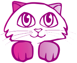 Czapka z daszkiem z różowym kotkiem