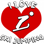 Skoki narciarskie - koszulka męska - I love ski jumping