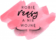 Kubek serduszko "Robię rzęsy a nie wojnę"