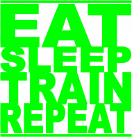 EAT SLEEP TRAIN REPEAT TRENING SIŁOWNIA TANK TOP