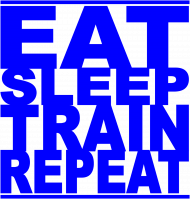 EAT SLEEP TRAIN REPEAT TRENING SIŁOWNIA TANK TOP