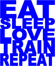 EAT SLEEP LOVE TRAIN REPEAT TRENING SIŁOWNIA TANK TOP