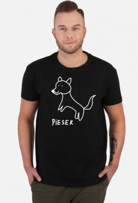 Piesek - Dla niego - Czarna koszulka - Zwierzątka