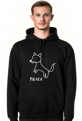 Piesek - Dla niego - Czarna bluza z kapturem - Zwierzątka