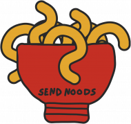 śmieszna koszulka z nadrukiem send noods | koszulka męska | ramen |