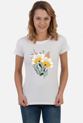 koszulka w kwiaty - Vegan