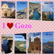 Miś I love Gozo - różowy nadruk