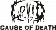 Maseczka COVID-19 - 'Cause of Death' logo BLACK