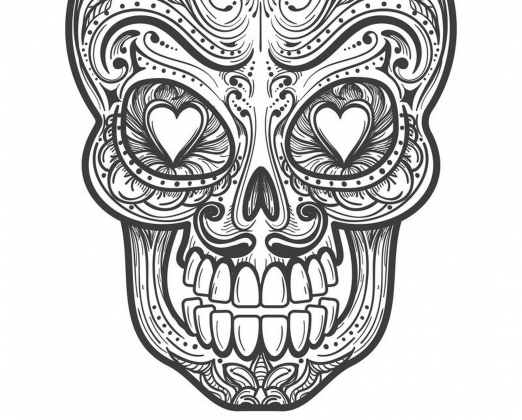 Maseczka kolorowa "Zombie Skull"